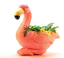 Niedliche Rosa Flamingo-Figur Aus Kunstharz – Perfekt Für Garten, Terrasse Oder Wohnzimmer (ca. 17 Cm)