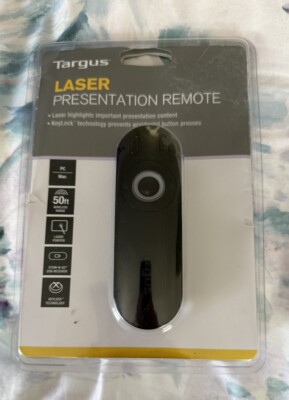 Targus Laser Highlights & Presentation Remote with Key Lock Technology 50  Range