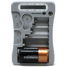**BRAND NEW** 12-Type Battery Tester-Grey, LCD Display, for Household Batteries