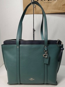 coach may tote dark turquoise