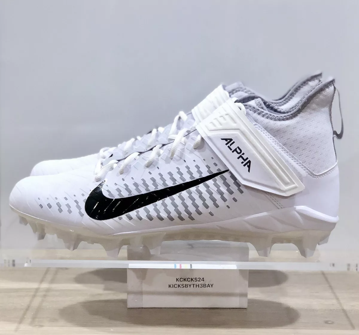 Nike Alpha Menace Pro 2 tacchetti da calcio bianchi da uomo taglia 11 LARGHI BV3