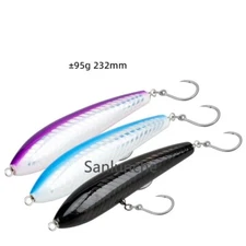 Wooden GT Popper Trolling Trolling Saltwater Big Game Topwater Lure 23cm/100g