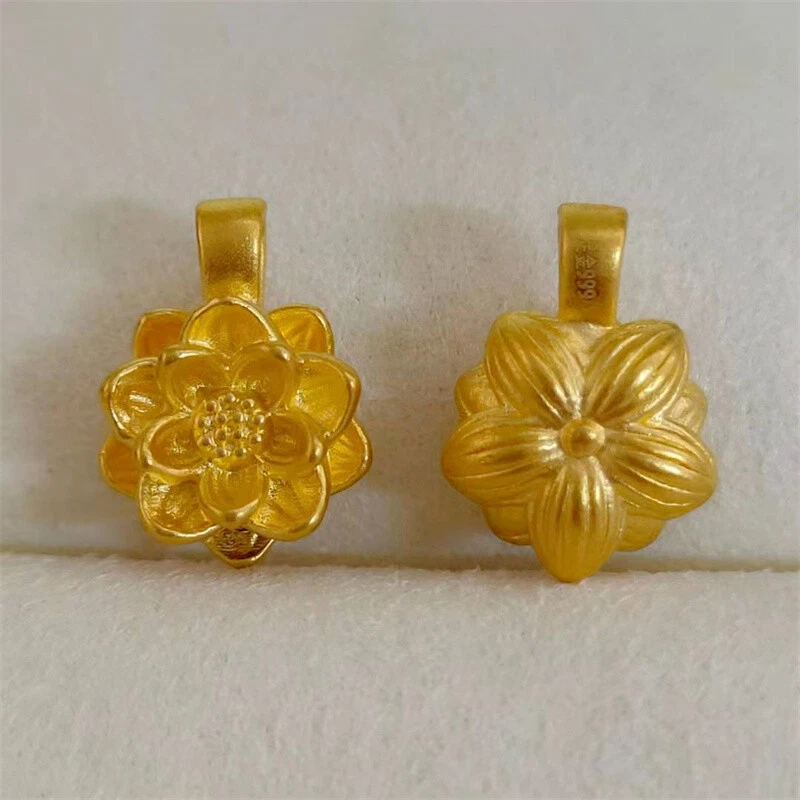 Lotus design gold pendant deals