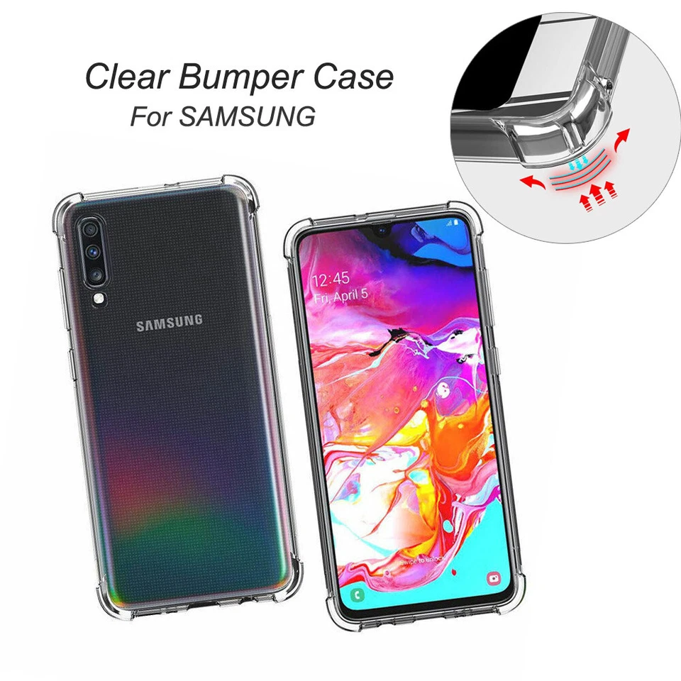 Samsung Galaxy S23 S22 S21 S30 Ultra Plus FE Clear Bumper Case Shock Resist Case