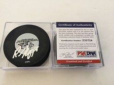 Roman Josi Signed Nashville Predators Hockey Puck PSA DNA COA Autographed c