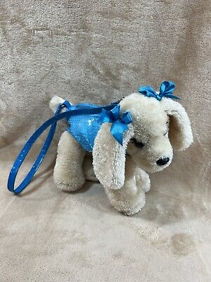 Poochies and Co. Plush Puppy Dog 8”Purse Blue Sequins Bling Handbag Kids &  Adult | eBay