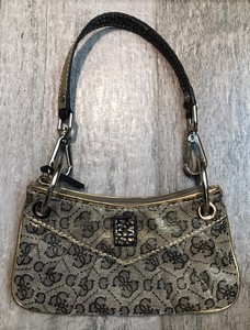 guess gold handbag