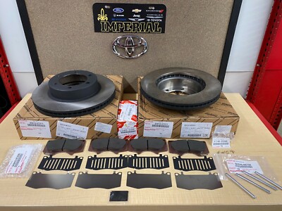 2003-2006 TOYOTA TUNDRA GENUINE OEM FRONT BRAKE ROTORS & BRAKE PADS & SHIMS 