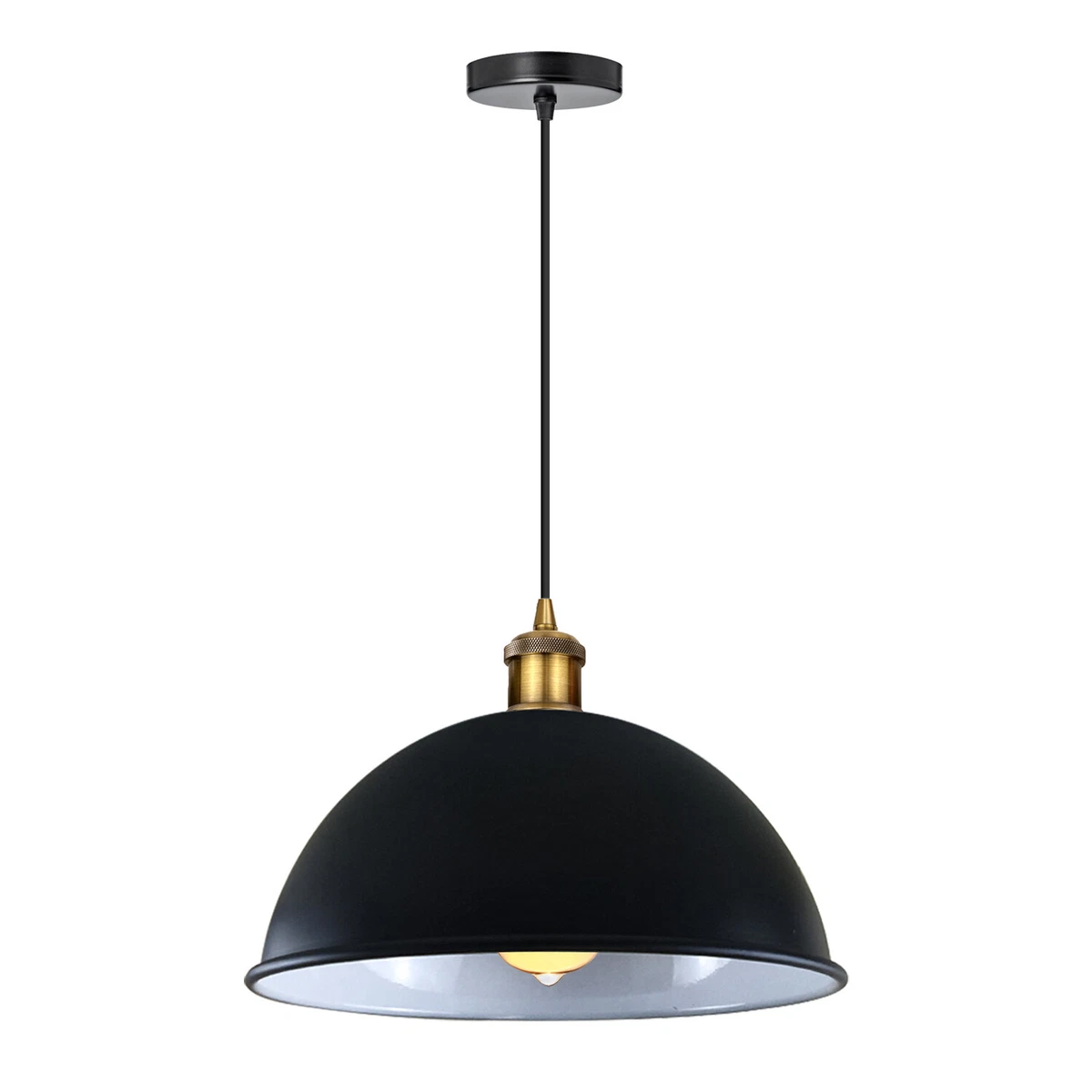 Black dome lamp shade deals