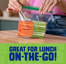 Ziploc Sandwich & Snack Bags 105 Count Grip n Seal Reusable Plastic Storage Bags