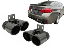 BMW SERIE 5 6 F10 F11 F12 F13 F06 M5 M6 STYLE QUAD TERMINALI DI SCARICO NERI