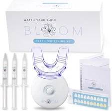 Bloom Teeth Whitening Kit â€“ Fast Acting, 35% Carbemide Peroxide Gel and 5X LED
