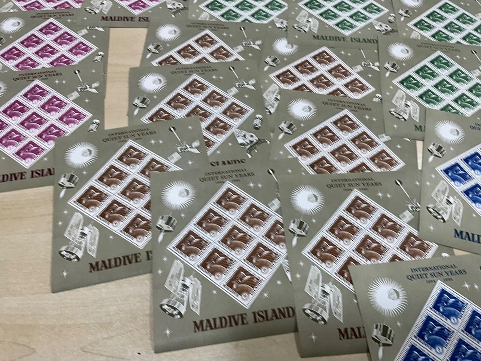 Maldive Islands Quiet Sun Years 1965 SG148 - SG151 MNH 7 juegos de 4 hojas a 1027 Foto 4 de 4