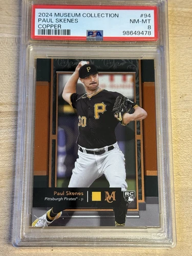 2024 Topps Museum Collection #94 Paul Skenes Copper Refractor Rookie Card PSA 8