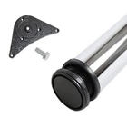 Chrome shiny table leg 820 mm height ø 60 mm furniture base table stamp steel