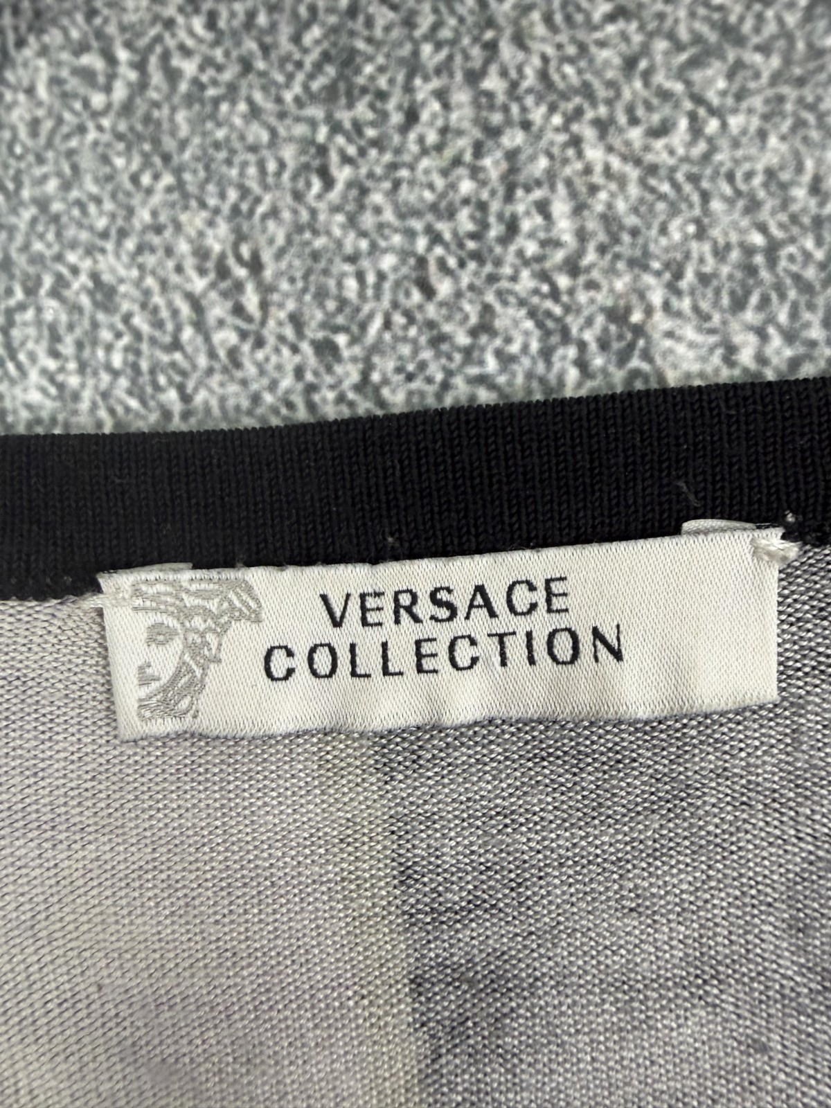 Versace Collection Men Silk Blend Geometric Knit T-Sh… - Gem