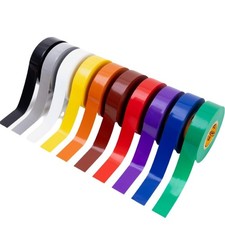 Mixed Colors Electrical Tape, 10-Pack   Waterproof, Industrial Grade Vinyl, 3...