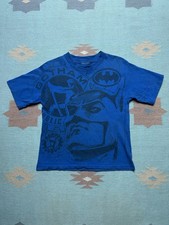 Vintage 90s all over print t shirt batman Gotham cartoon comic kids youth large