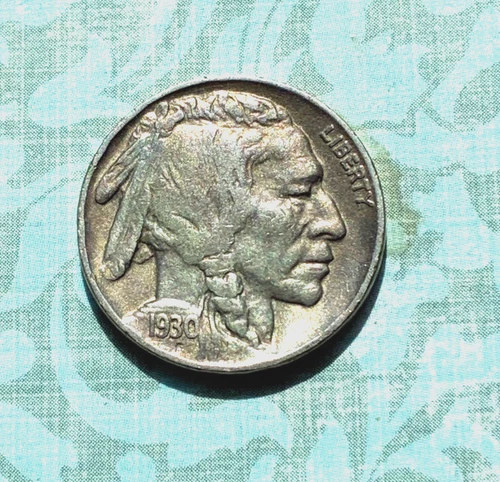 1930 "P" buffalo BEAUTY, high-grade w/ "Very Fine+ det. , full horn,SUPER SHINE!