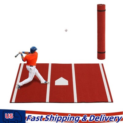 Batting Cage Mat 12x6 ft Baseball Softball Hitting Training Mat Thick Anti-Slip
