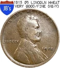 1915 (P) Lincoln Wheat Cent Penny 1c -  Very Good/Fine (VG/F)