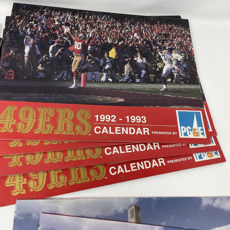 Lote de 12 calendários antigos dos anos 90 do San Francisco 49ers da NFL - Imagem 3 de 4
