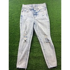 Old Navy 90s Sz 4 O.G. Straight Jeans Women's High Rise Distressed Ankle Denim