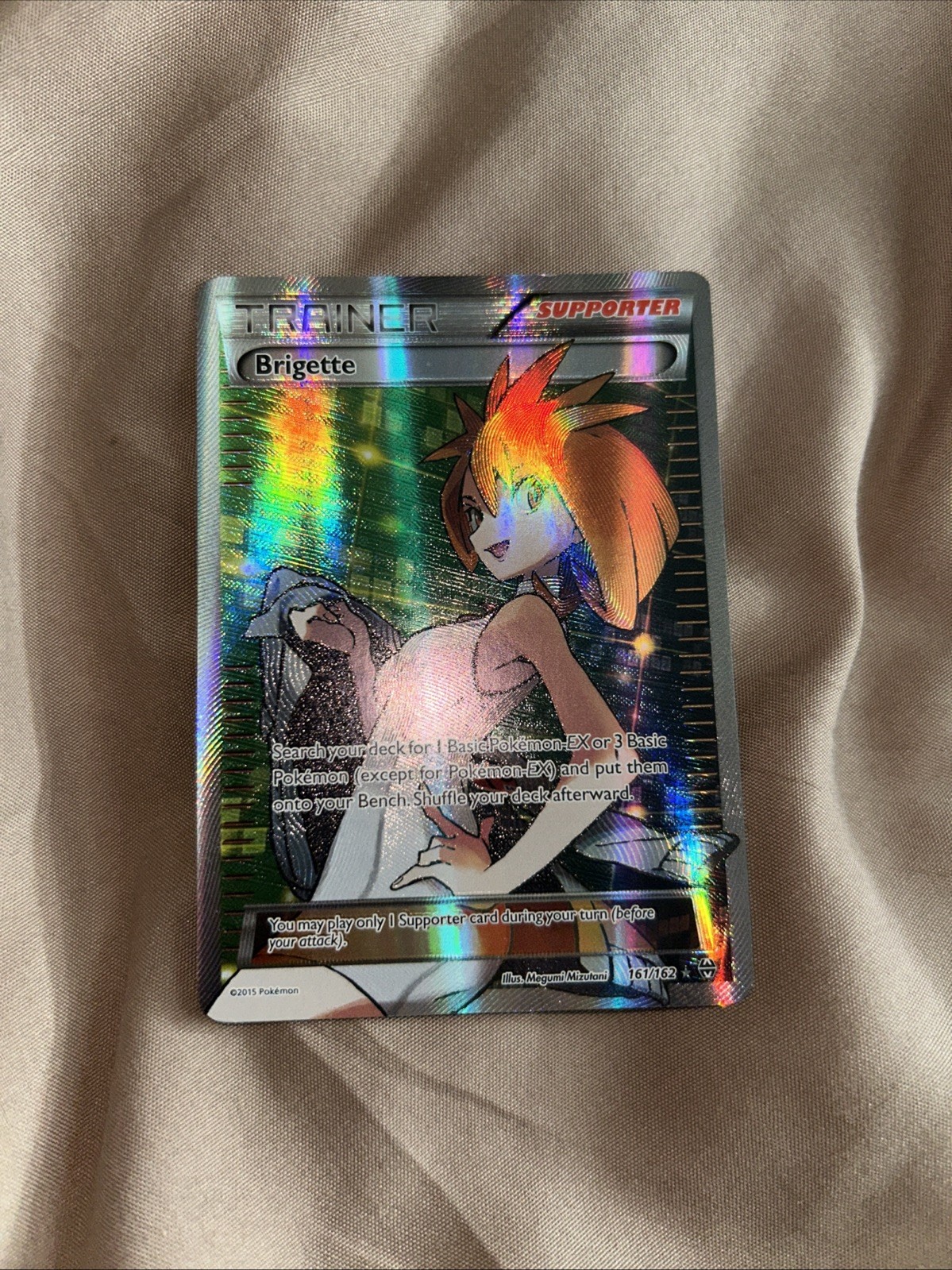 Pokémon TCG Brigette Full Art Ultra Rare Trainer Card BREAKthrough 161/162 Foil