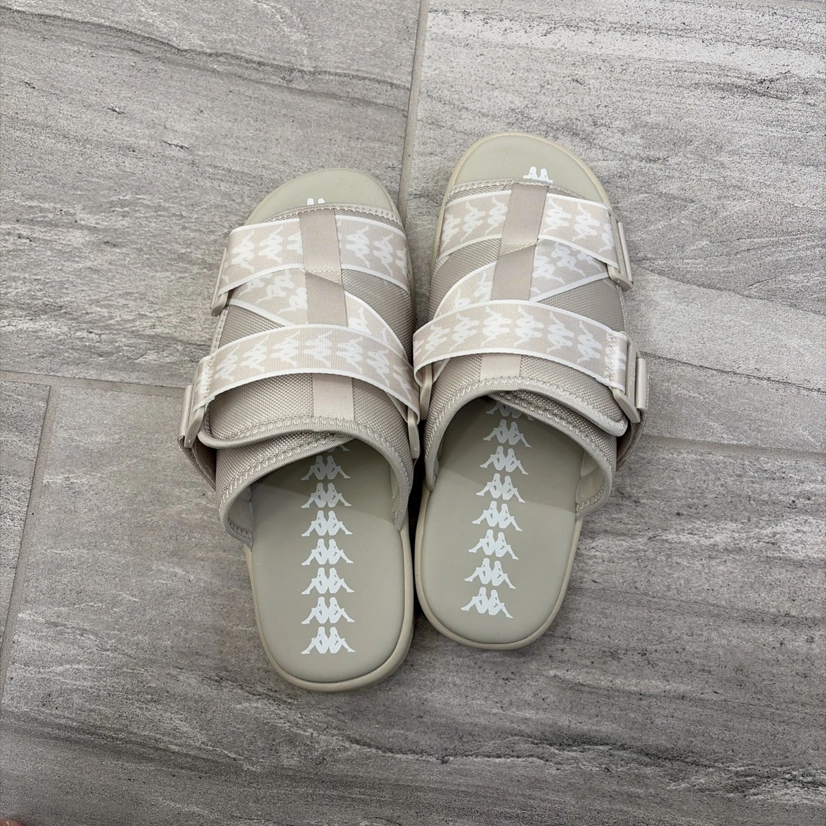 ?Men Slide Sandals White Slip-on Classic Comfort Streetwear Open-Toe Shoes Amazon.com | Men main image 3