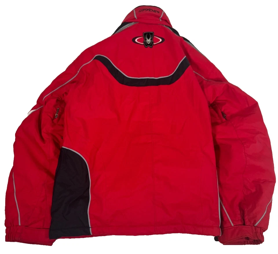 Spyder Dermizax EV Ski Snowboard Thinsulate Vented Jacket Parka Red Black Medium - Image 3 of 4