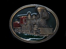 TB03110 NOS VINTAGE 1984  STREAM TRAIN ENGINE  RAILROAD COMMEMORATIVE BUCKLE