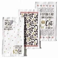 Cat At Your Feet Tea Towels (3 Pack)