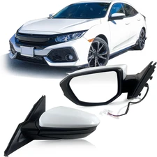 Left Driver Side Door Mirror for 2016-2021 HONDA CIVIC LX SE Sport with Power Mi