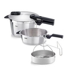 FISSLER Schnellkochtopf-Set VITAQUICK PREMIUM 22 cm 4,5 + 2,5 Liter mit Einsatz