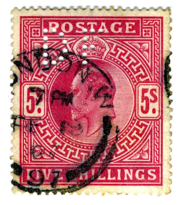 Great Britain, Scott #140a,  5s rose carmine - used