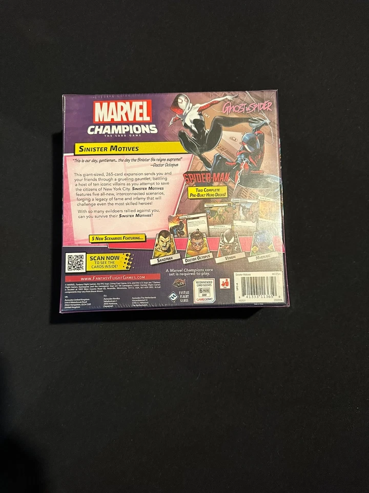 Marvel Champions LCG Sinister Motives Expansion - English - Brand New, Sealed - Image 2 of 4