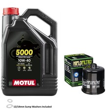 400 Hawkeye 2x4 Oil and Filter Kit Motul 5000 10w40 4L Polaris 2013 Inc Washer 4.59 per litre
