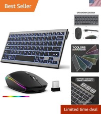 Ultimate RGB Wireless Keyboard and Mouse Combo - Ergonomic, Rechargeable Sleek