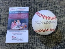 William Bill Terry Auto Signed MLB Baseball JSA