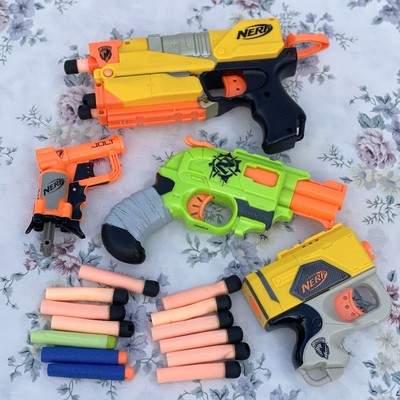 Nerf Bundle - N-Strike Switch Shot EX-3, Jolt, Reflex IX-1, Zombie Double Strike