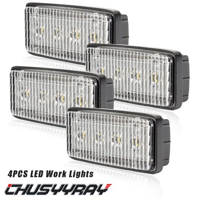 4pcs LED Upper Cab Light Fit For Deere 8000 Series: 8100, 8200, 8300+