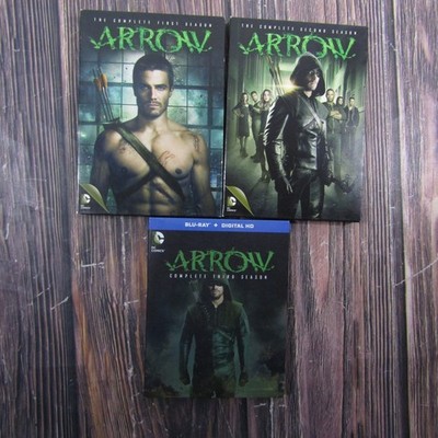 Arrow Complete Seasons 1-2 DVD and Season 3 Blu-ray DC Comics TV Series Lot