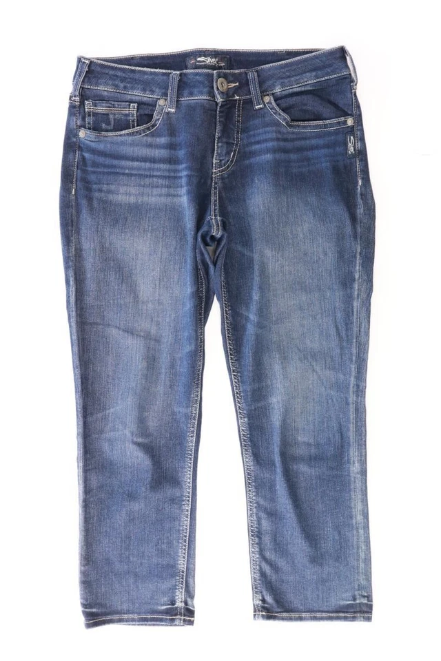 ✅ Silver Jeans 7/8 Jeans Regular Jeans für Damen Gr. W28/L22, S, 36 blau ✅ - Bild 1 von 4