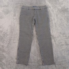 Old Navy Pixie Cropped Pants Womens Size 8 Black Plaid Pockets 30x25 Mid Rise