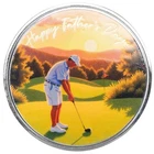 1 oz Silver Round Father's Day Tee Time With Dad .999 Silver w/ Color Artwork
