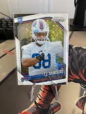 2025 Panini Prizm - TJ Sanders #338  White Disco Prizm RC Bills
