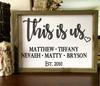 This is us Personalized Family Established Vinyl decal farmhouse custom NO SIGN