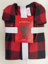 Kids Pajamas Red  Black Buffalo Check Flannel Pajamas Set Size 5 Kids 01 