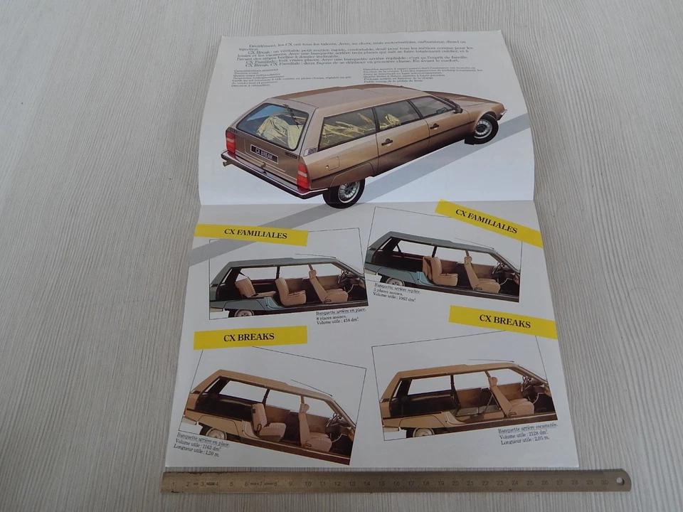 DEPLIANT ORIGINALE 1983 CITROEN CX FAMILIARE BREAK BROCHURE PROSPEKT - Immagine 2 di 4