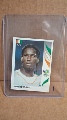 Drogba Sticker RARE 2006 Didier Drogba Panini World Cup Germany Sticker 205 BRAZIL ...